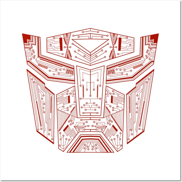 Autobot Tech - Red Wall Art by LotusArtStudio